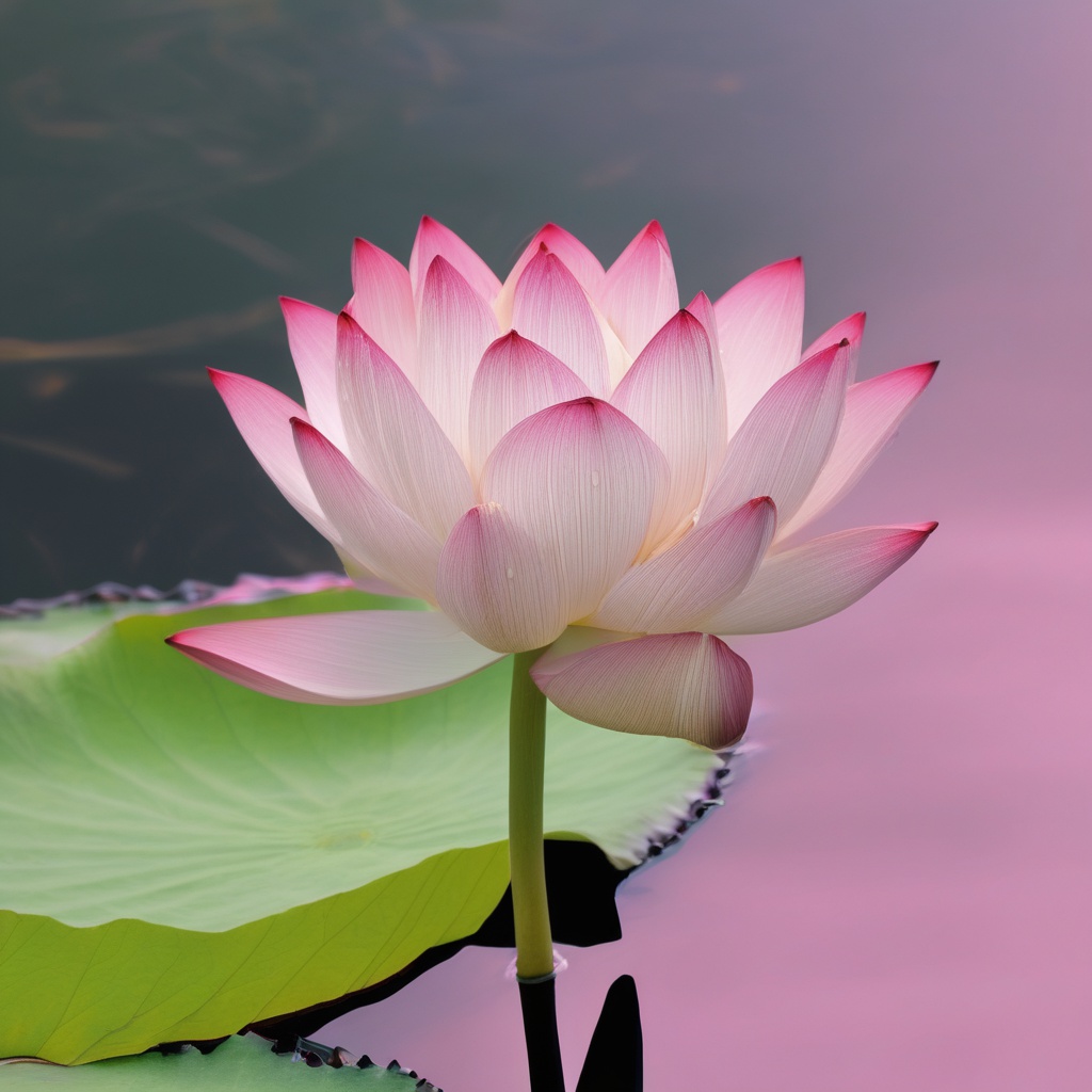 with a petal gradient, bloom, against a plain studio backdrop