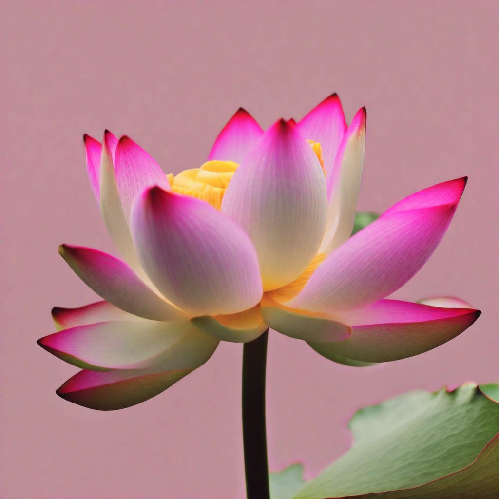with a petal gradient, bloom, against a plain studio backdrop