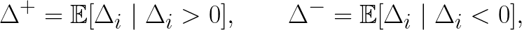 Definition of Delta plus and minus